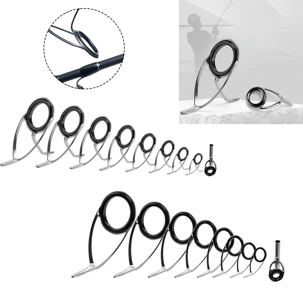 Fishing Rod Repair Kit - 9pcs Stainless Steel Fishing Rod Tip